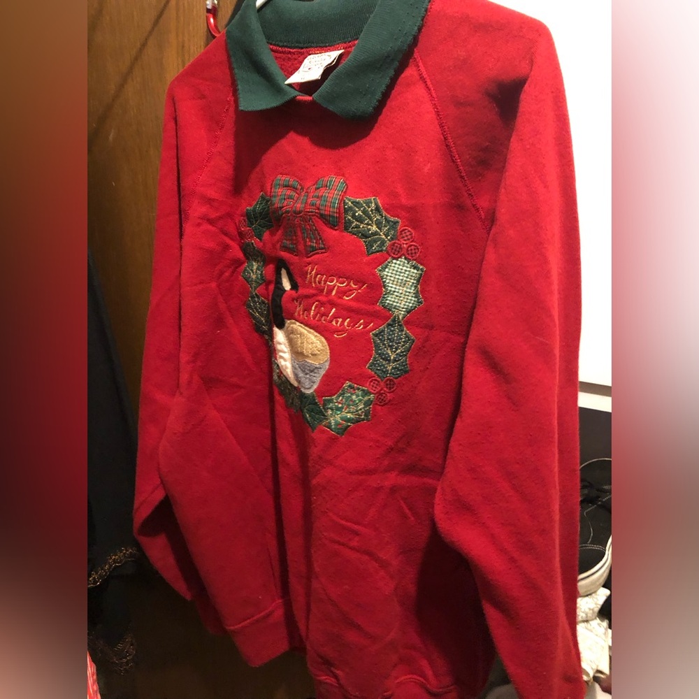🎄Valorie’s Folk Art Applique Vintage Christmas Sweatshirt765 $30 or $25 w/offer